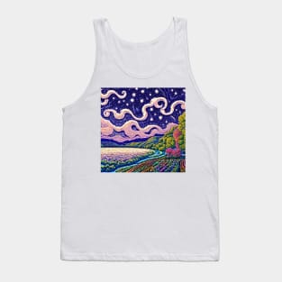 Stunningly Beautiful colorful Chalk Illustration Tank Top